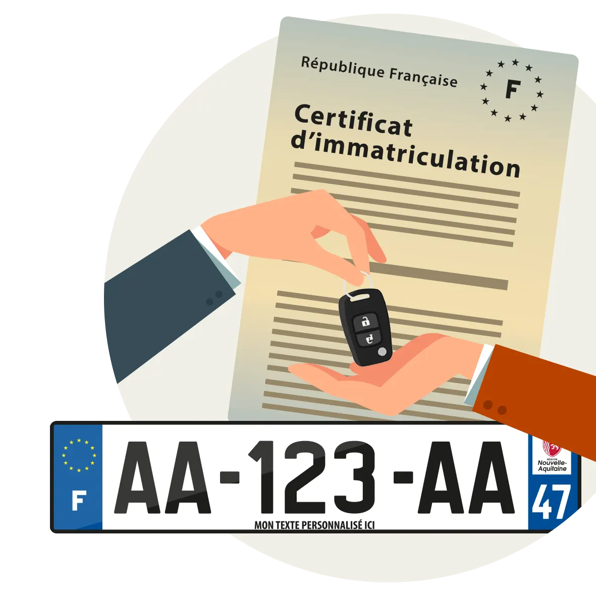 service modification carte grise plaque immatriculation personnalisee homolguee vente de vehicule occasion marmande lot et garonne 47