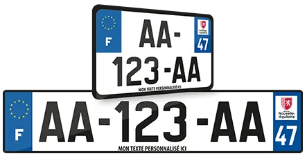 plaque auto moto scooter cyclo personnalisee express 48H homologuee livraison installation a domicile sur marmande duras casteljaloux tonneins langon la reole bazas lot et garonne dpt 47